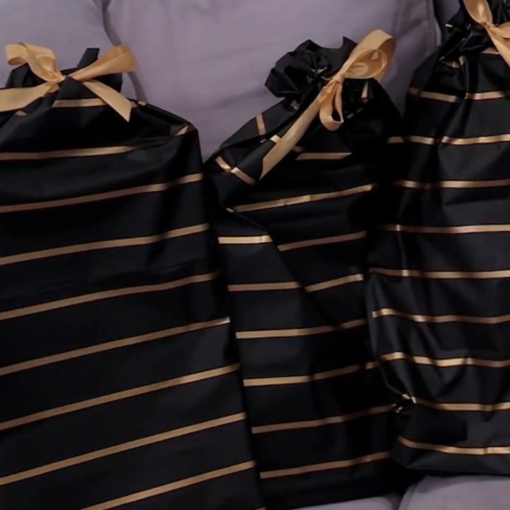 Periea Set 4 Purse Makeup Drawer Organizers & 4 Black & Gold Gift Bags NWT - Picture 11 of 13